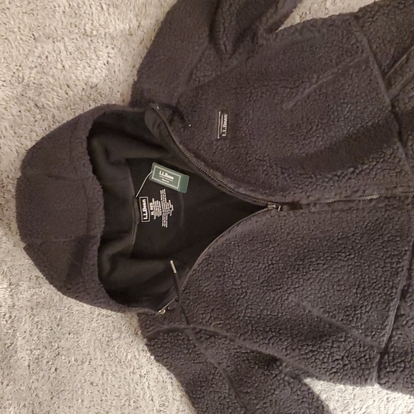 LLBean fleece winter coat - Picture 2 of 5